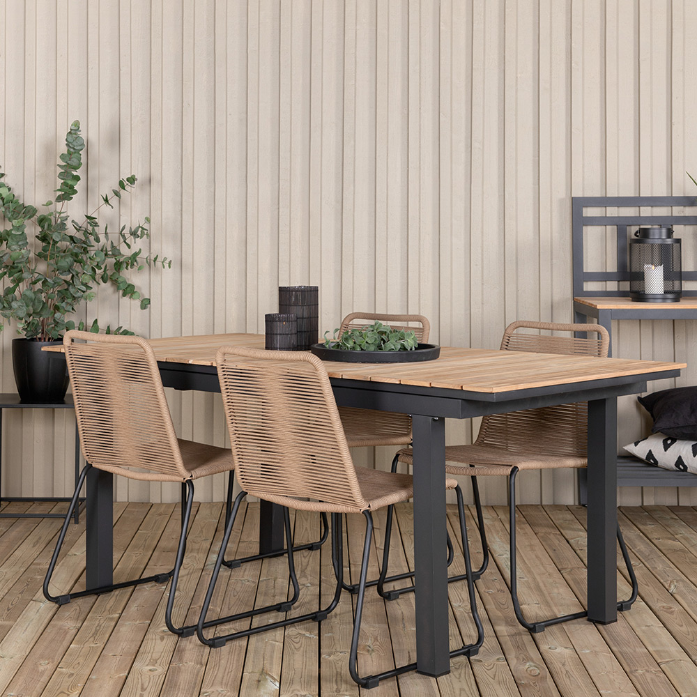 Spisegruppe Venture Home Mendi med 4 Levi Stoler