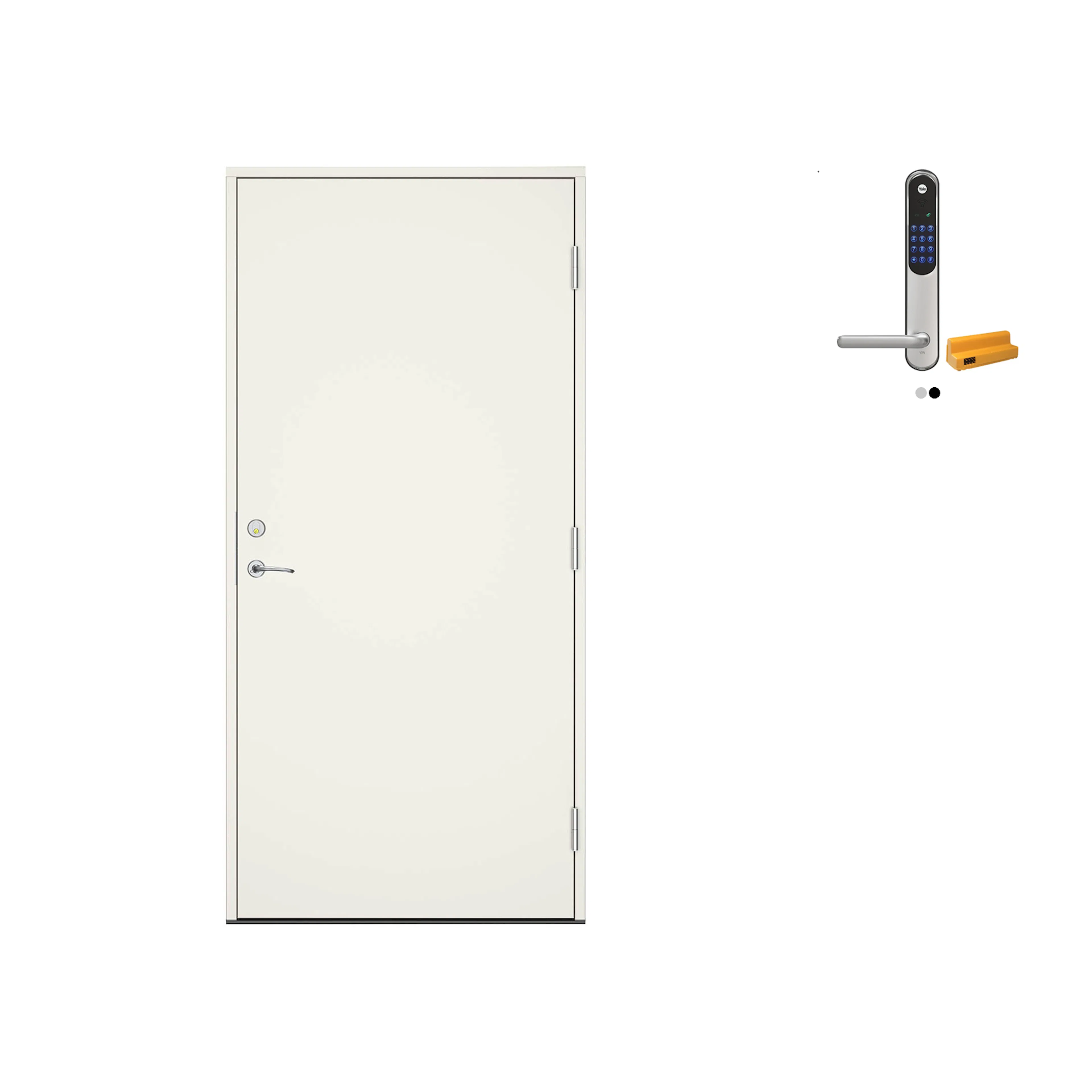 Ytterdør Swedoor Clever-Line+ Muddus med Yale Doorman Classic Home