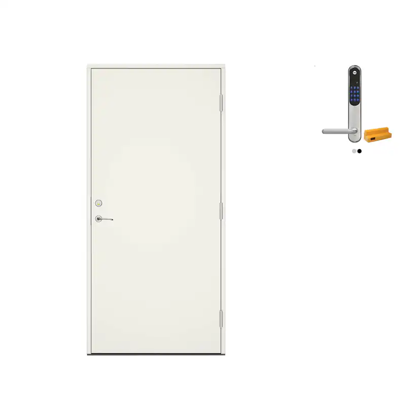 Ytterdør Swedoor Clever-Line+ Muddus med Yale Doorman Classic Home