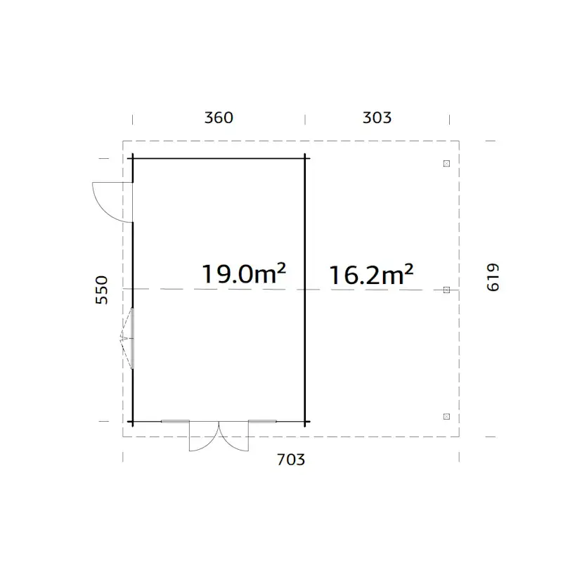 Hytte Palmako Irene 36,5 m2