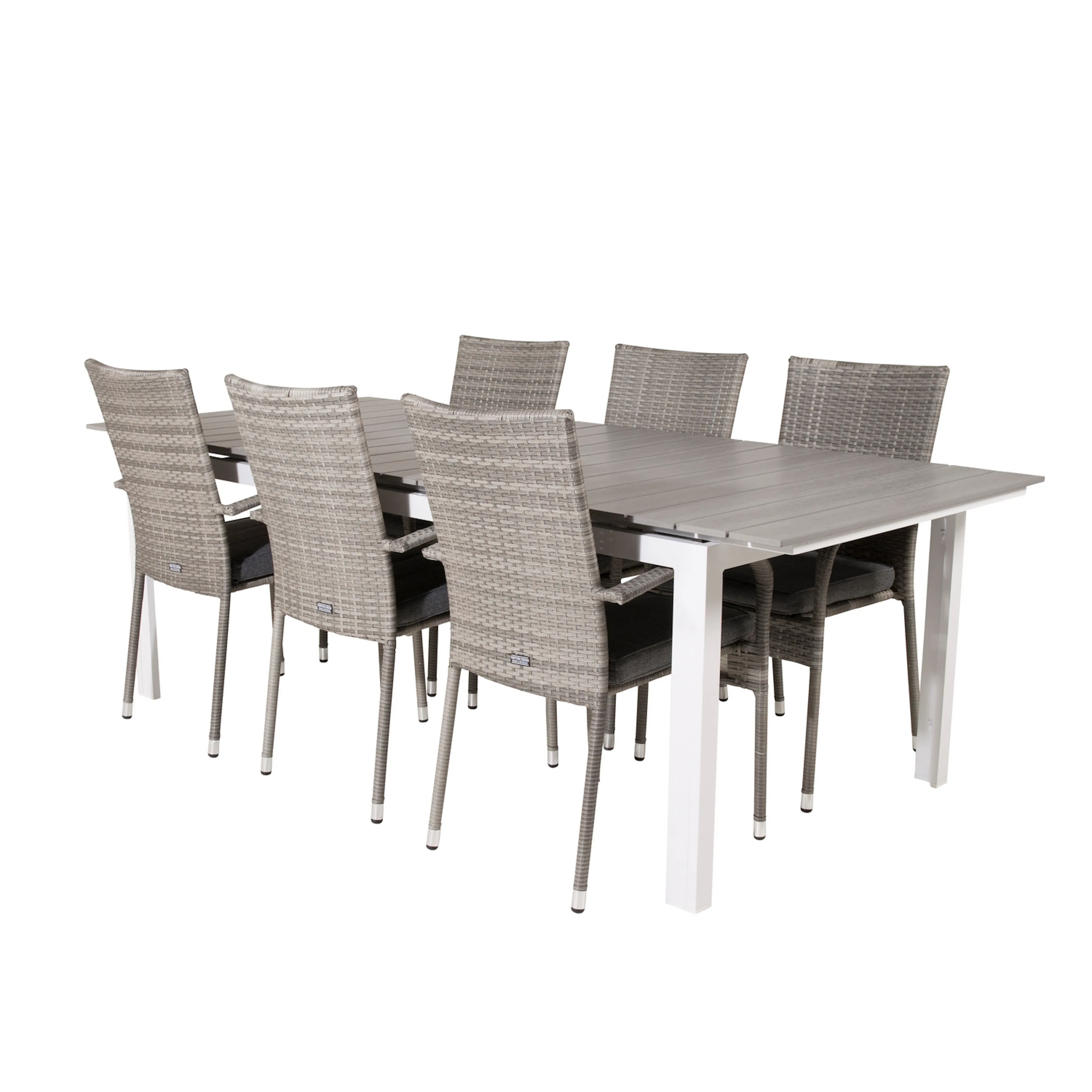 Levels Dining Table 224/324*100 - White Alu / Grey Aintwood Hvit/Grå