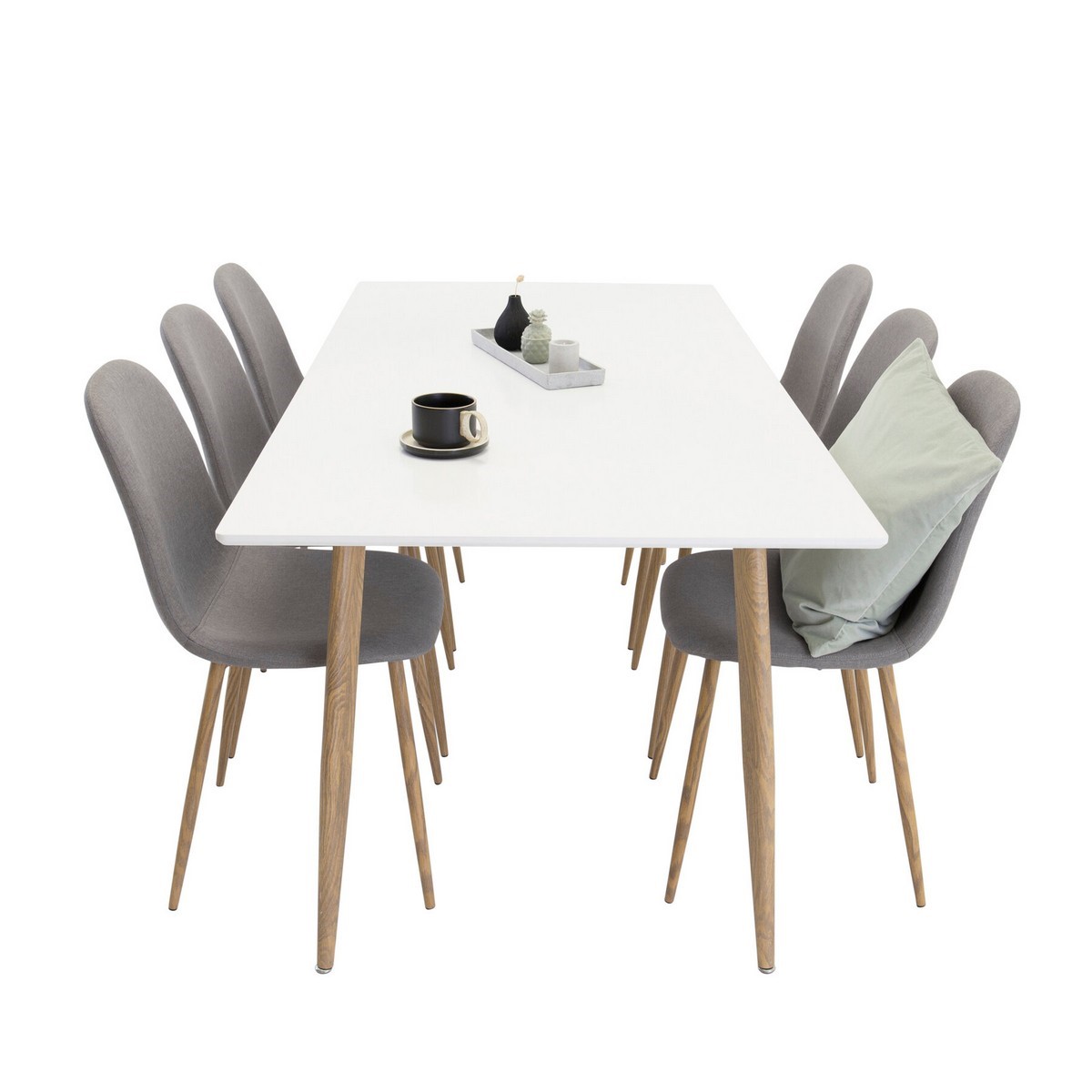 Spisegruppe Venture Home Polar med 6stk Stoler