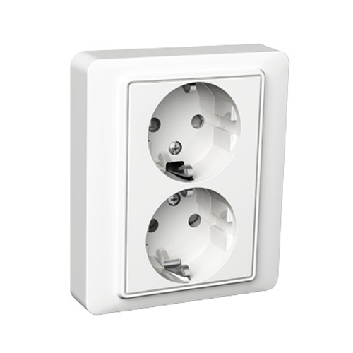 Stikkontakt Schneider Electric Exxact Basic 2-Veis