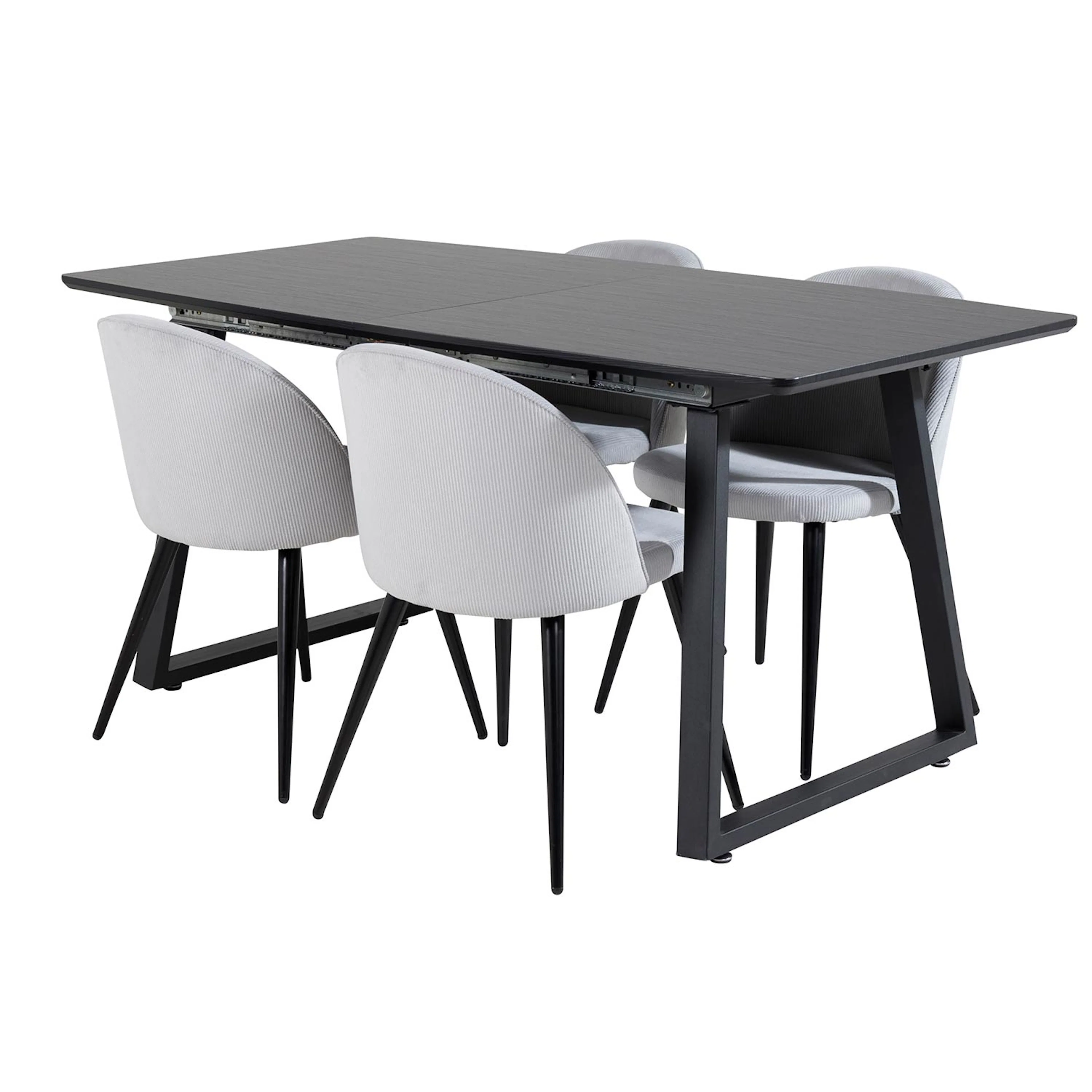 Spisegruppe Venture Home Ina med 4 Valentina Stoler Manchester