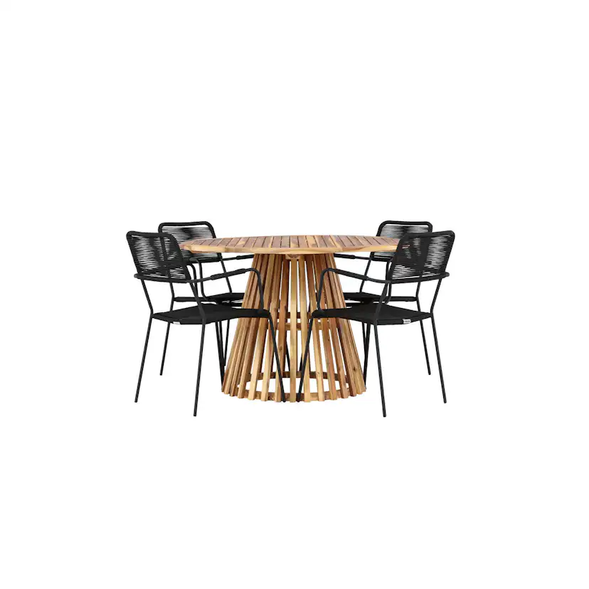 Hagegruppe Venture Home Lumpur med 4 Lindos Lenestoler
