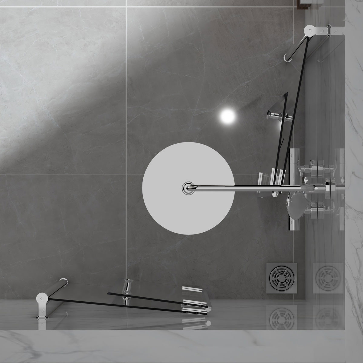 Duschhörn Bathlife Vikbar Rak