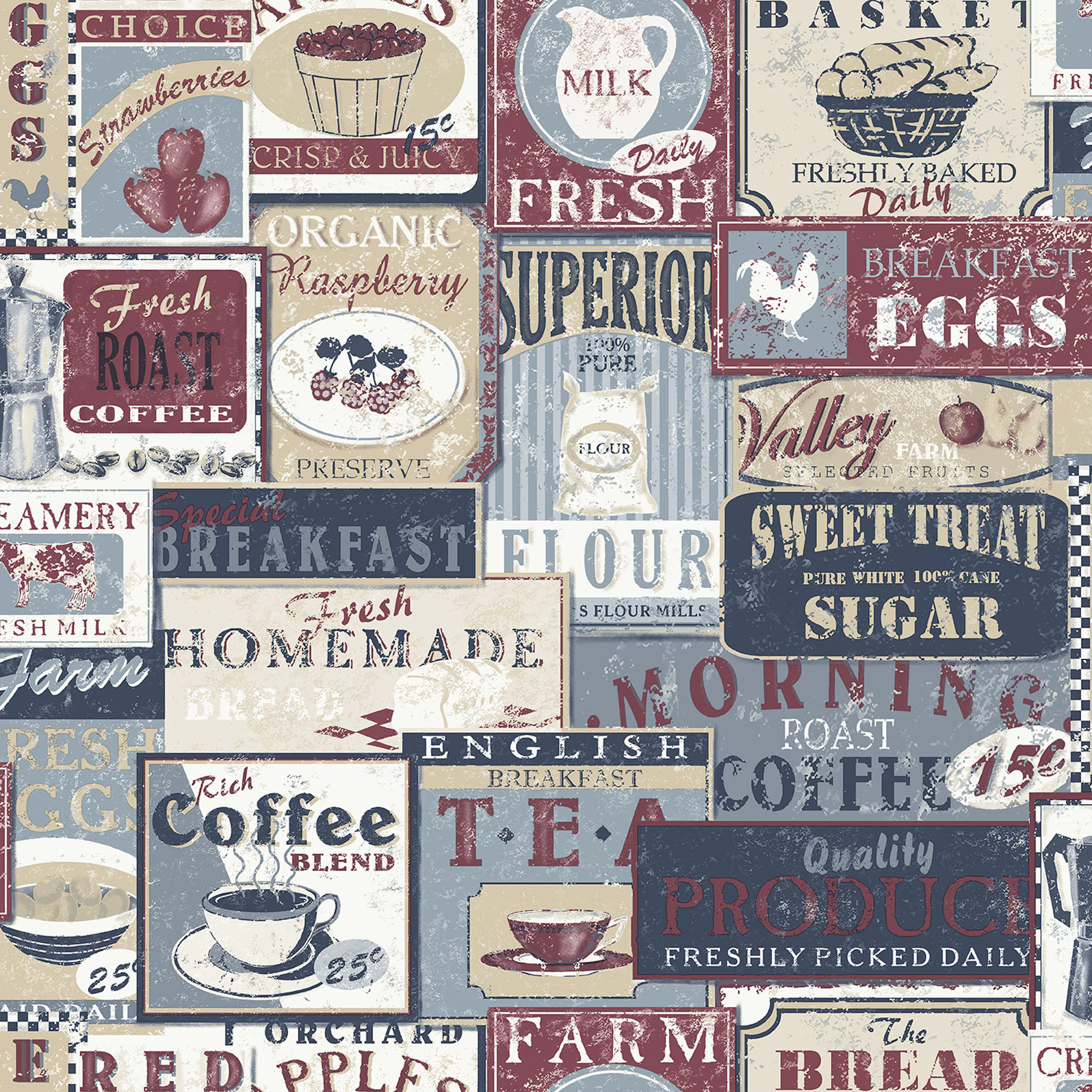 Tapet Galerie Wallcoverings Enamel Signs G56171