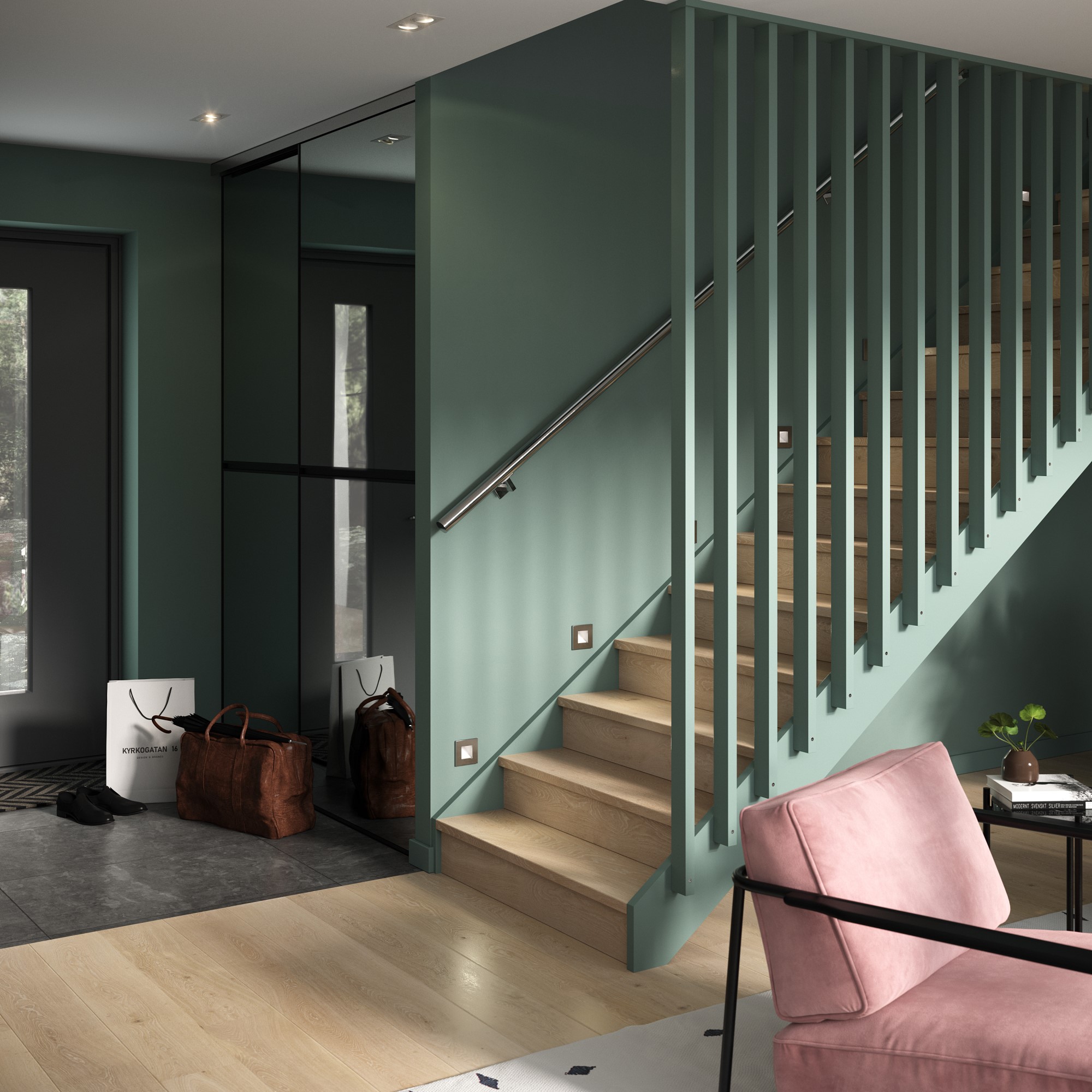 Trappefornyer Lundbergs Premium Nordic White Eik Enkeltrinn