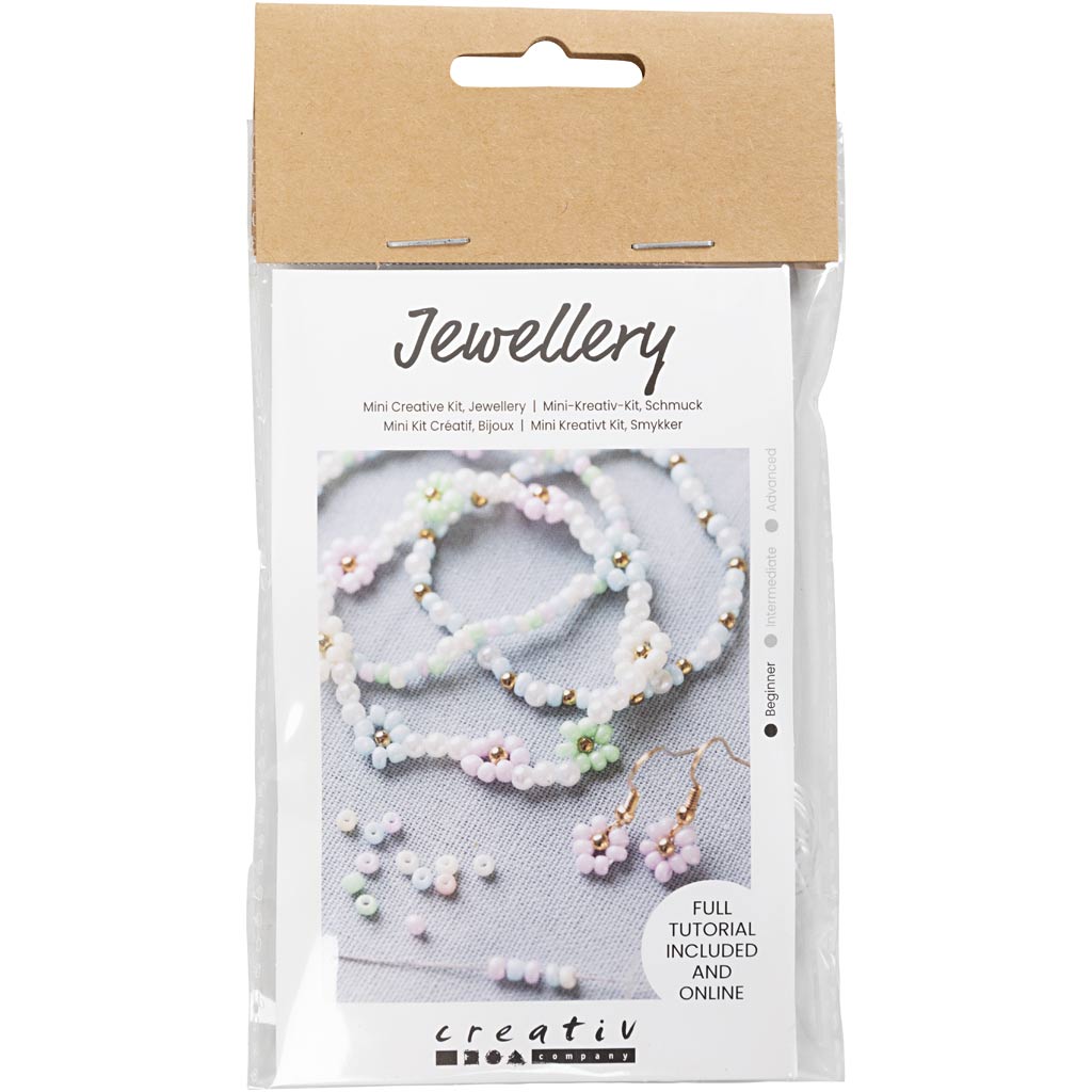 Smykker Creativ Company Mini DIY Kit Elastisk Armbånd og Ørering