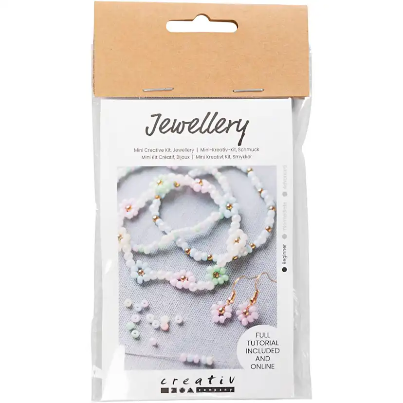 Smykker Creativ Company Mini DIY Kit Elastisk Armbånd og Ørering