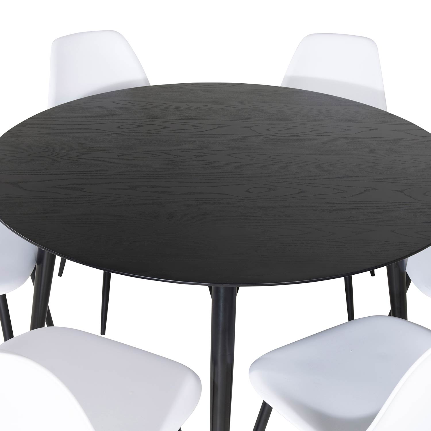 Spisegruppe Venture Home Dipp Ø115 cm med 6 Polar Plast Stoler