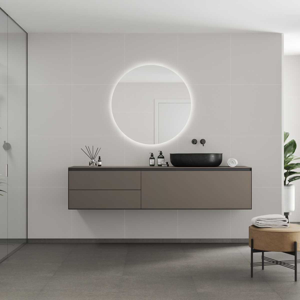 Baderomspanel Fibo 2090-LM6060 Light Grey