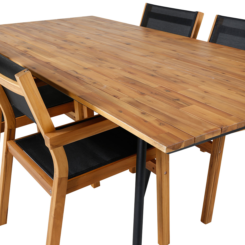 Spisegruppe Venture Home Chane med 4 Vum Stablebare Spisestoler