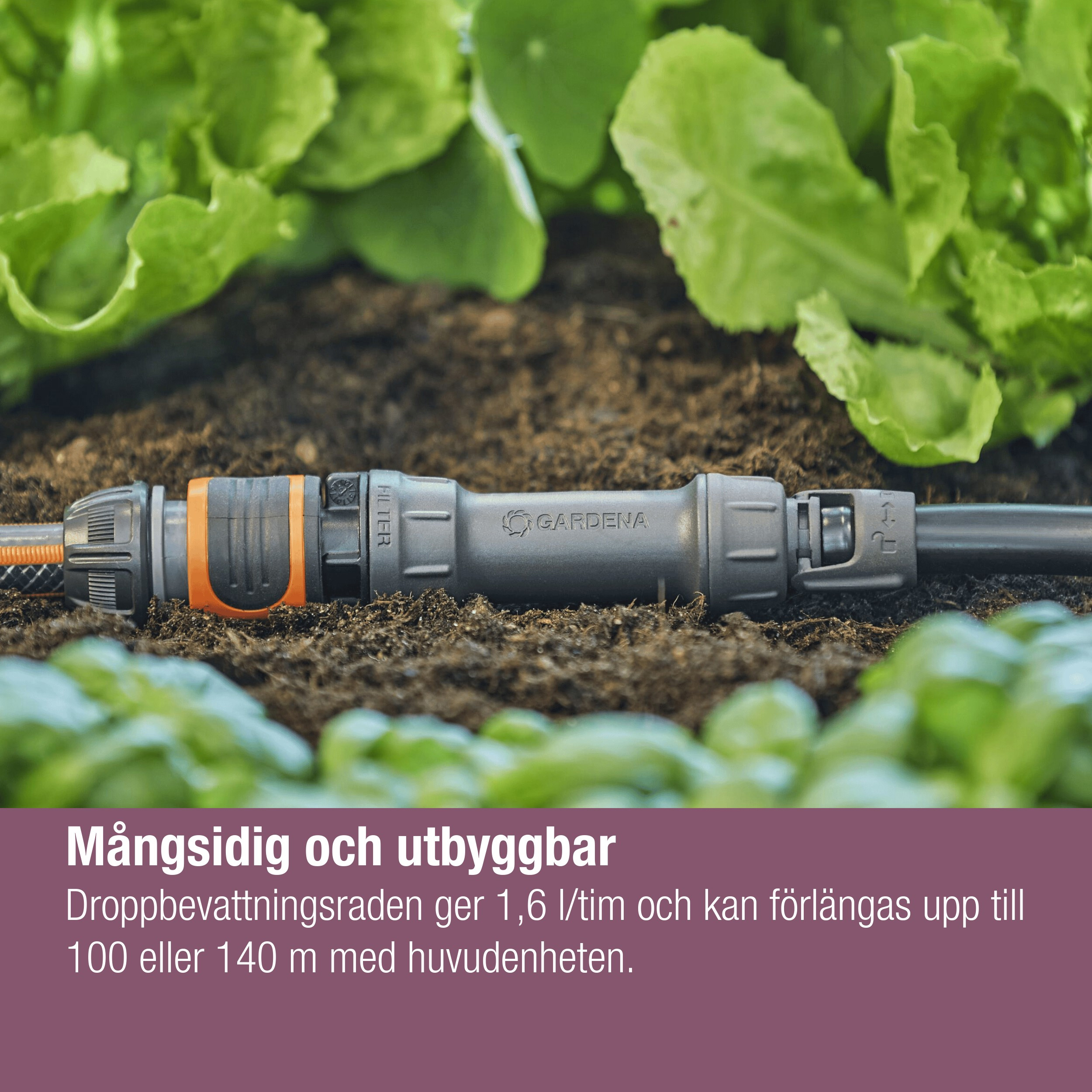 Dryppslange Gardena Micro-Drip Sett 25 m Over og Under Jord