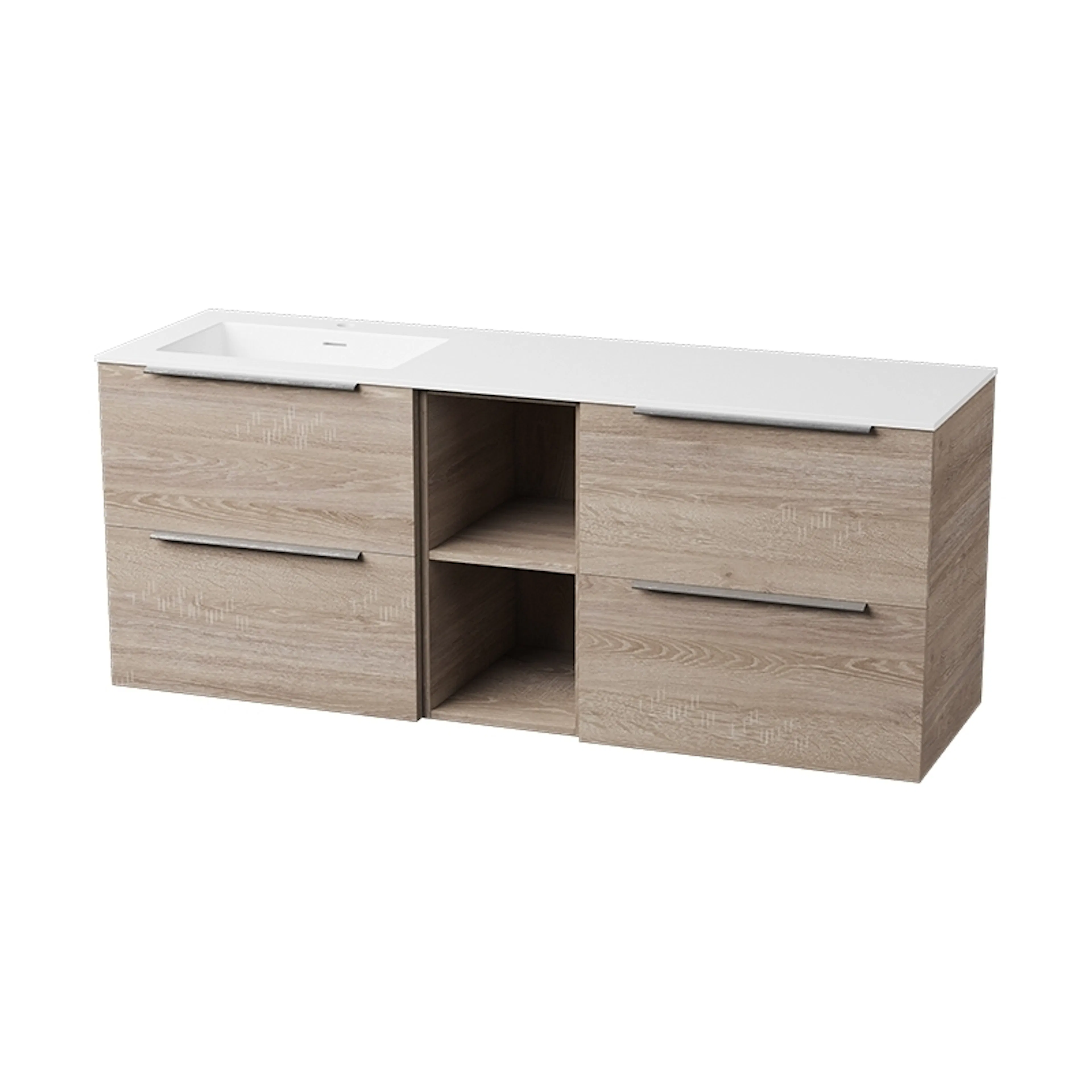 Variant46 B150 for heldekkende servant med venstrekulp Eik Struktur