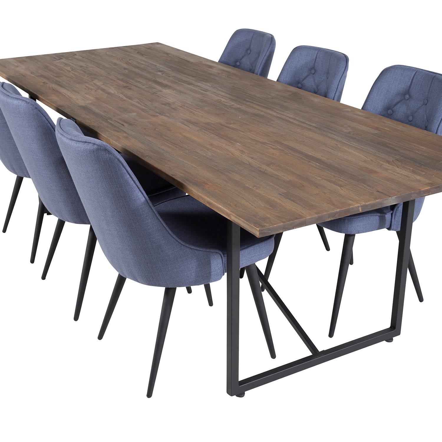 Spisegruppe Venture Home Peo med 6 Vera Stoler