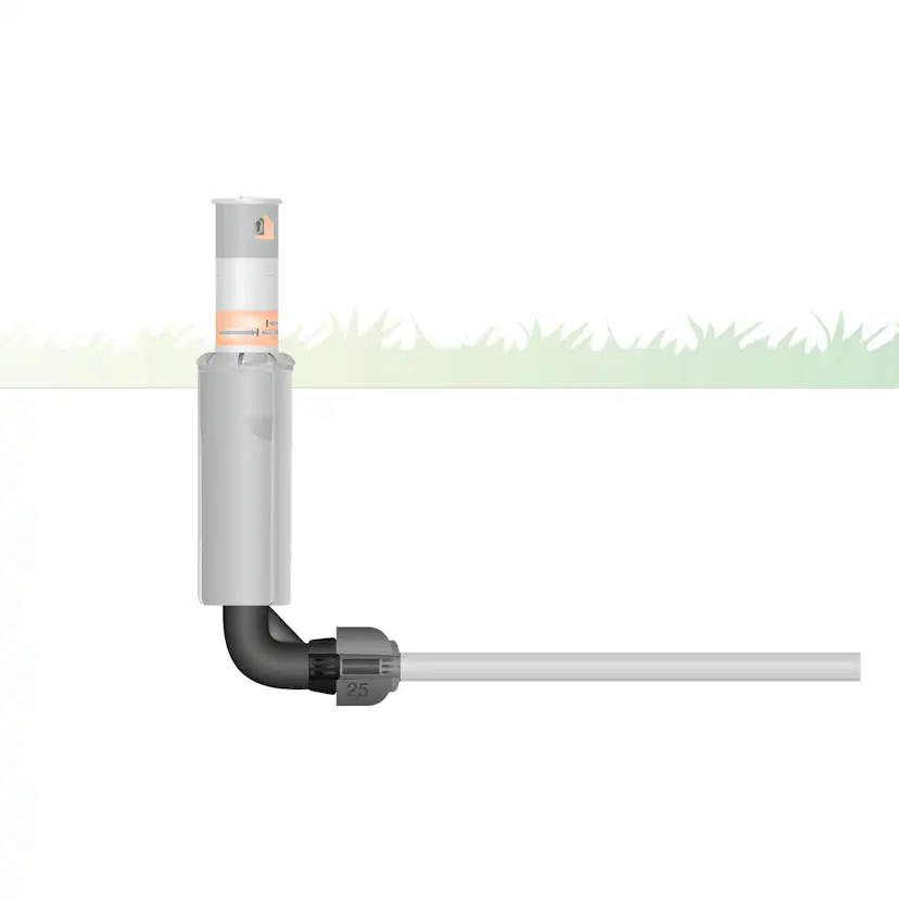 L-Slangekobling Gardena 25 mm x G 1/2 Hunngjenger