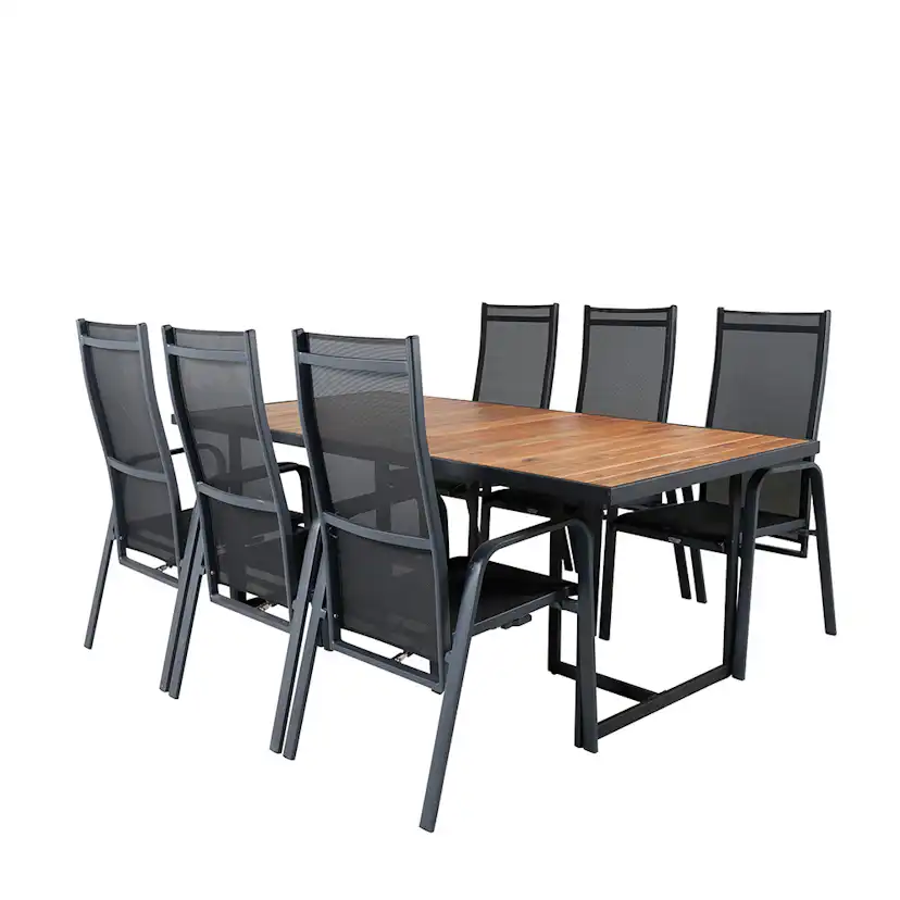 Spisegruppe Venture Home King med 6 Curz Spisestoler