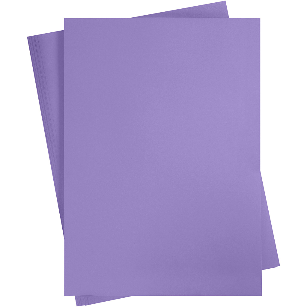 Färgad kartong, lila, A2, 420x600 mm, 180 g, 10 ark/ 1 förp. Purpur, 10 st