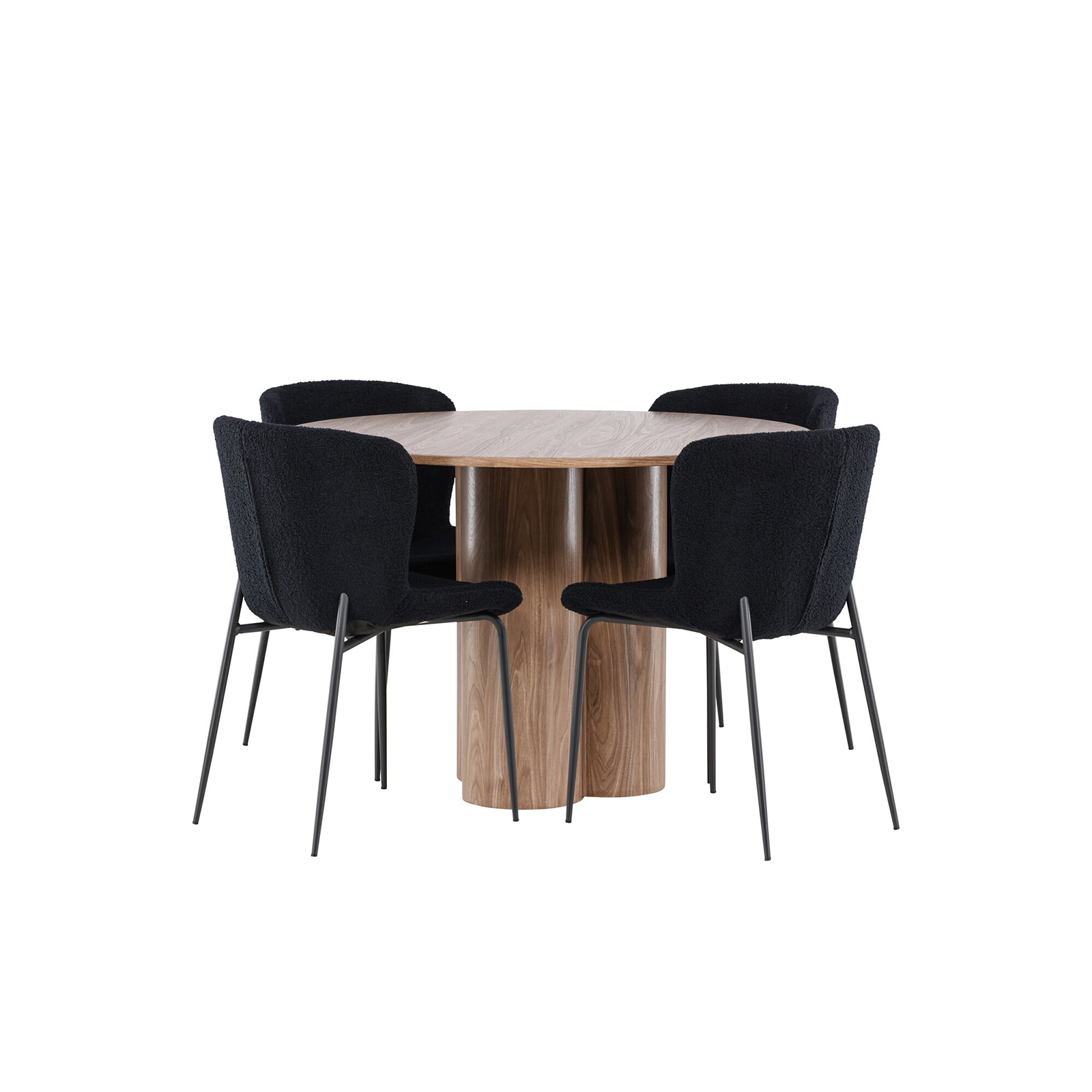 Spisegruppe Venture Home Olivia Ø110 med 4 stk Modesto Stoler
