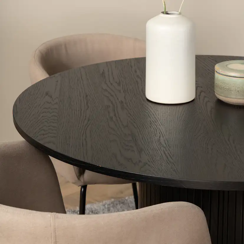 Spisegruppe Venture Home Bianca Rund med 4 Bergen Stoler
