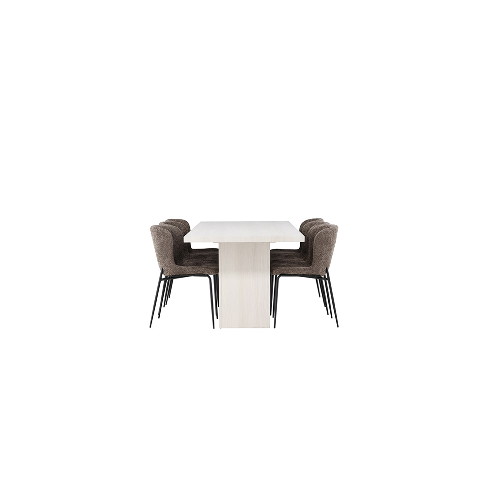 Spisegruppe Venture Home Olga med 6 stk Modesto Stoler