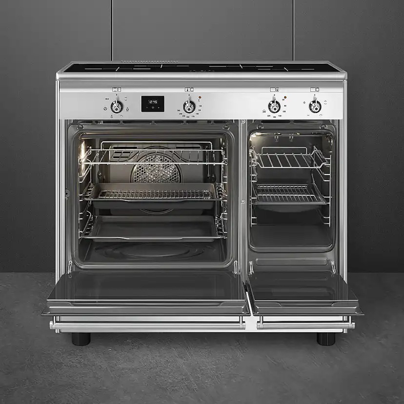 Inbyggingsovn Smeg - CX92IM, Rustfri med Dobbelovn