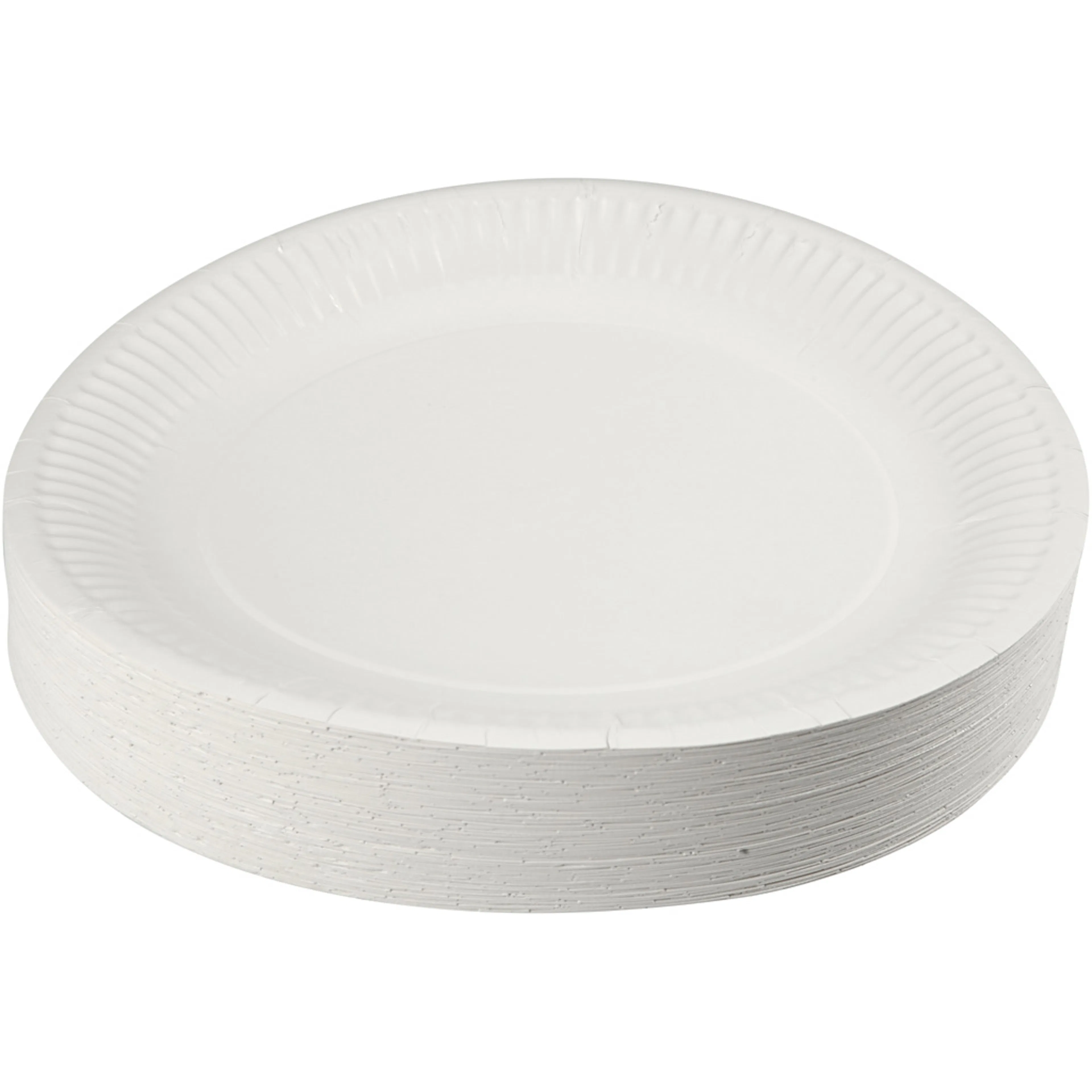 Papptallerkener Creativ Company Hvite 100 stk/1 Pk
