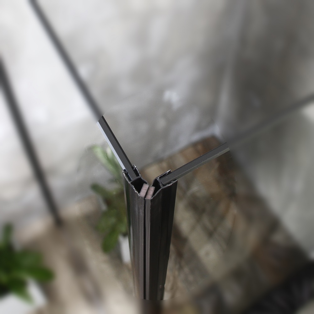 Duschhörn Bathlife Mångsidig Rak Dörr + Rak Dörr Svart