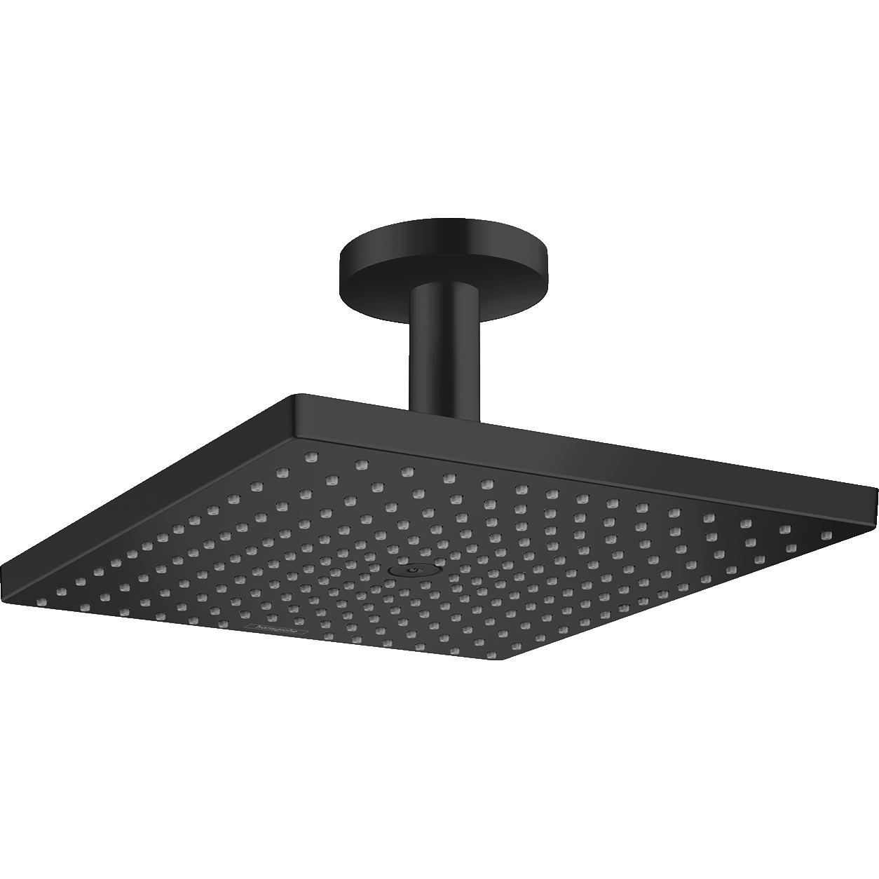 Raindance E Huvuddusch 300 1jet med duscharm för takmontage Matt Sort Uten EcoSmart