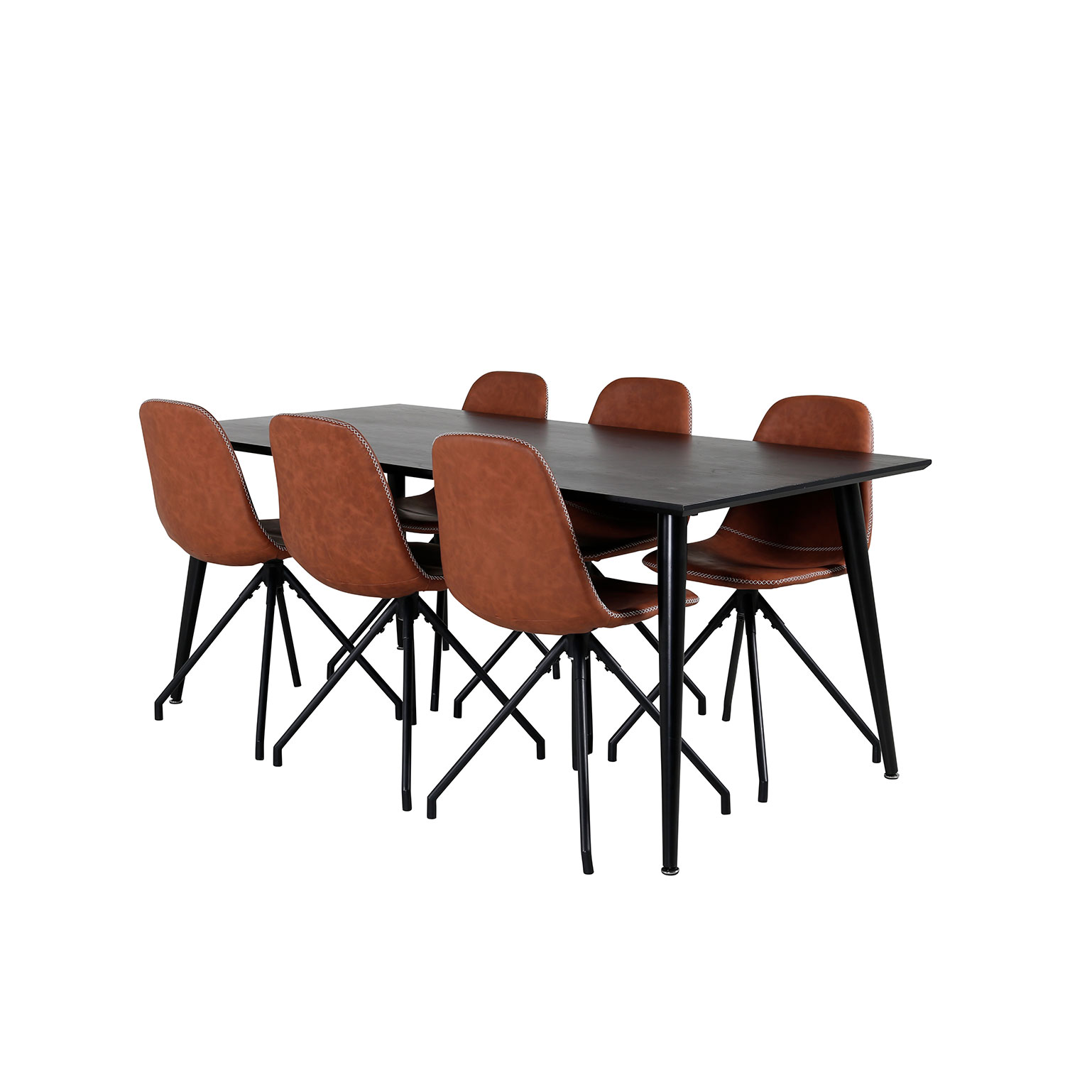 Spisegruppe Venture Home Dipp med 6 Polar Spin Stoler