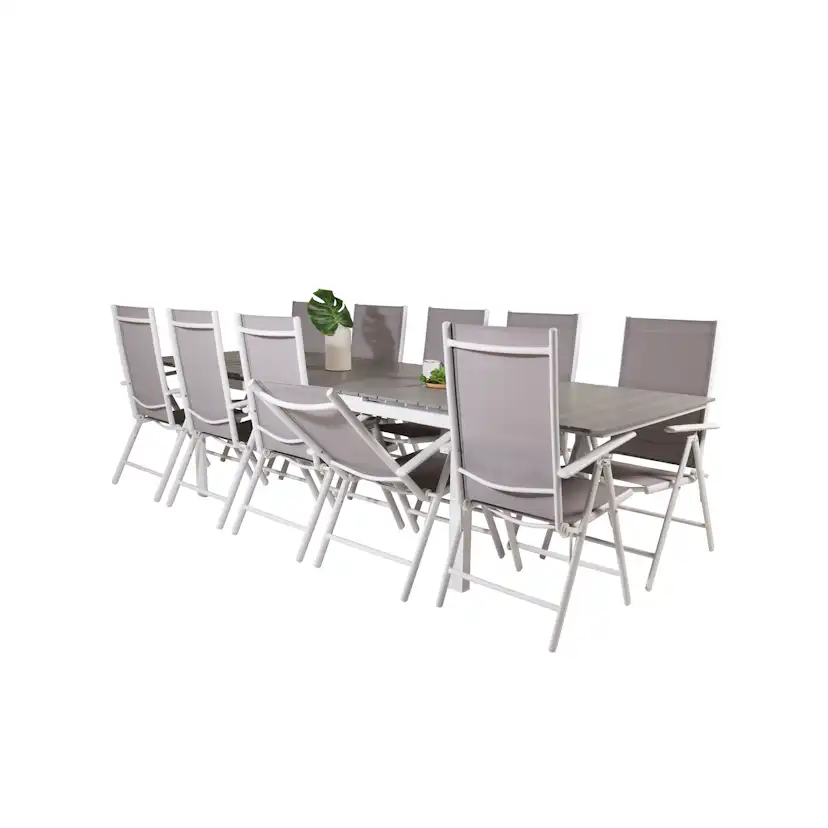 Spisegruppe Venture Home Lova 224/324 med 10 Bront Stoler