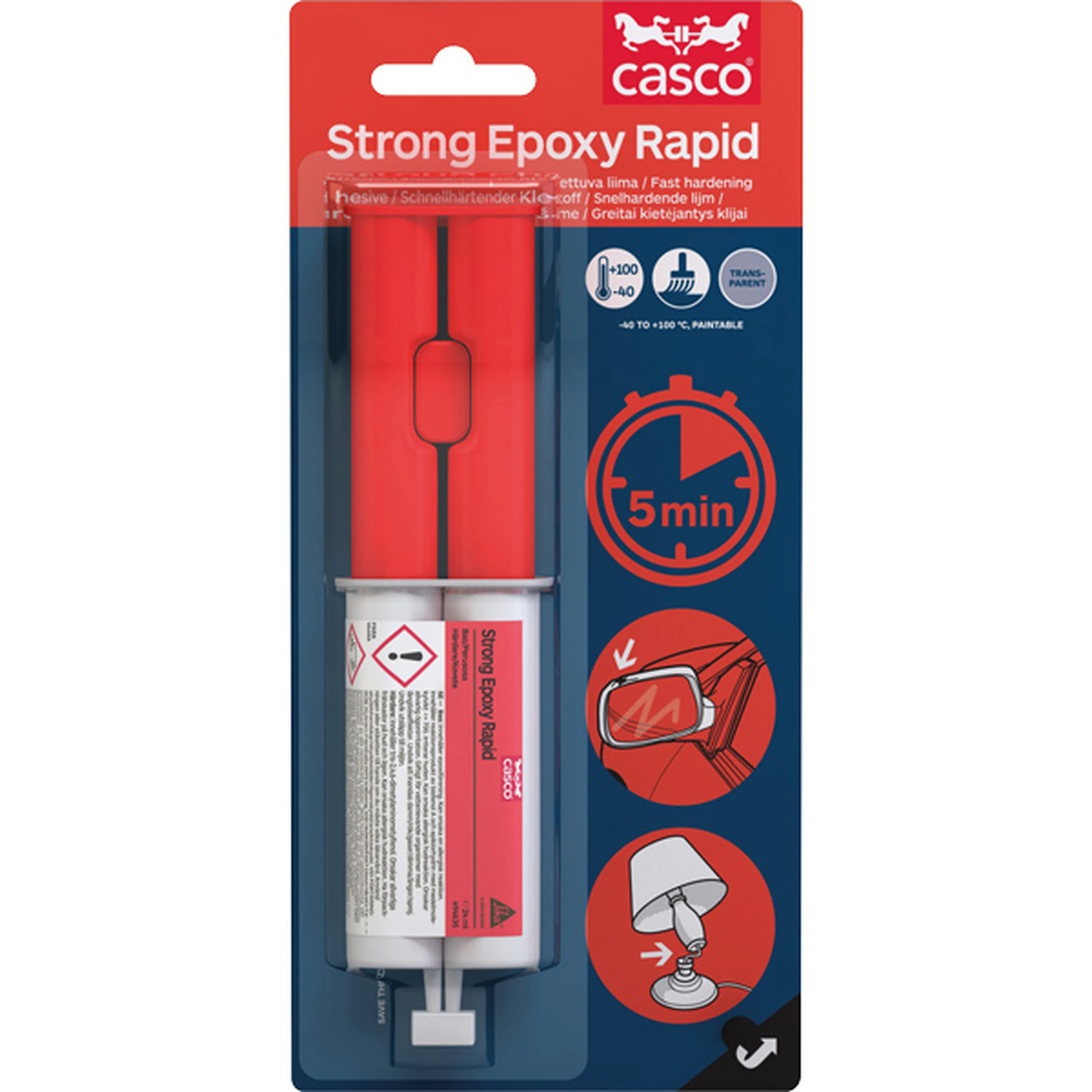Lim Casco Stark Epoxi Snabbförpackning à 24 ml (2 tuber på 12 ml)