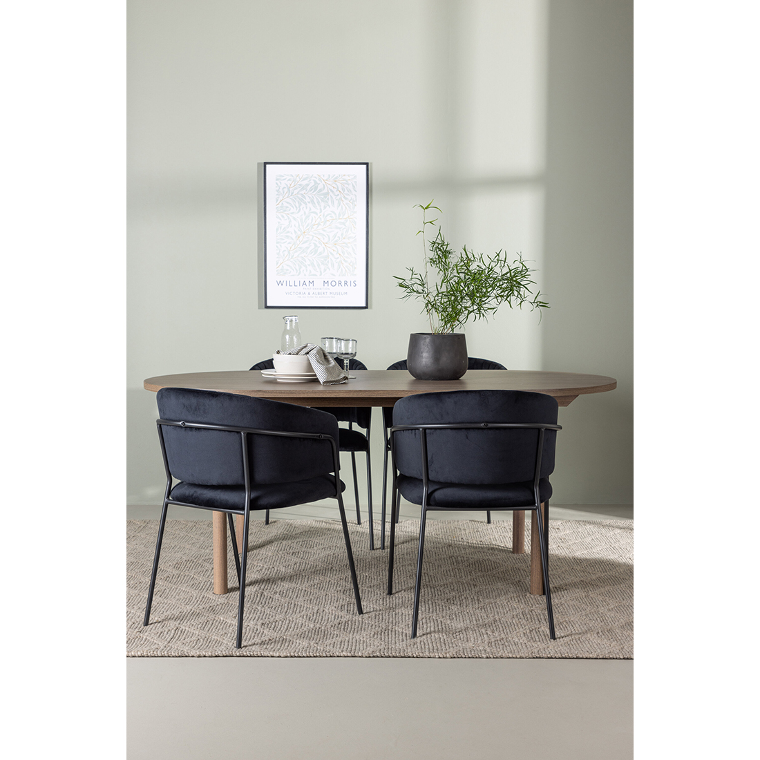 Spisegruppe Venture Home Andy Ø120 cm med 4st Selma Spisestoler