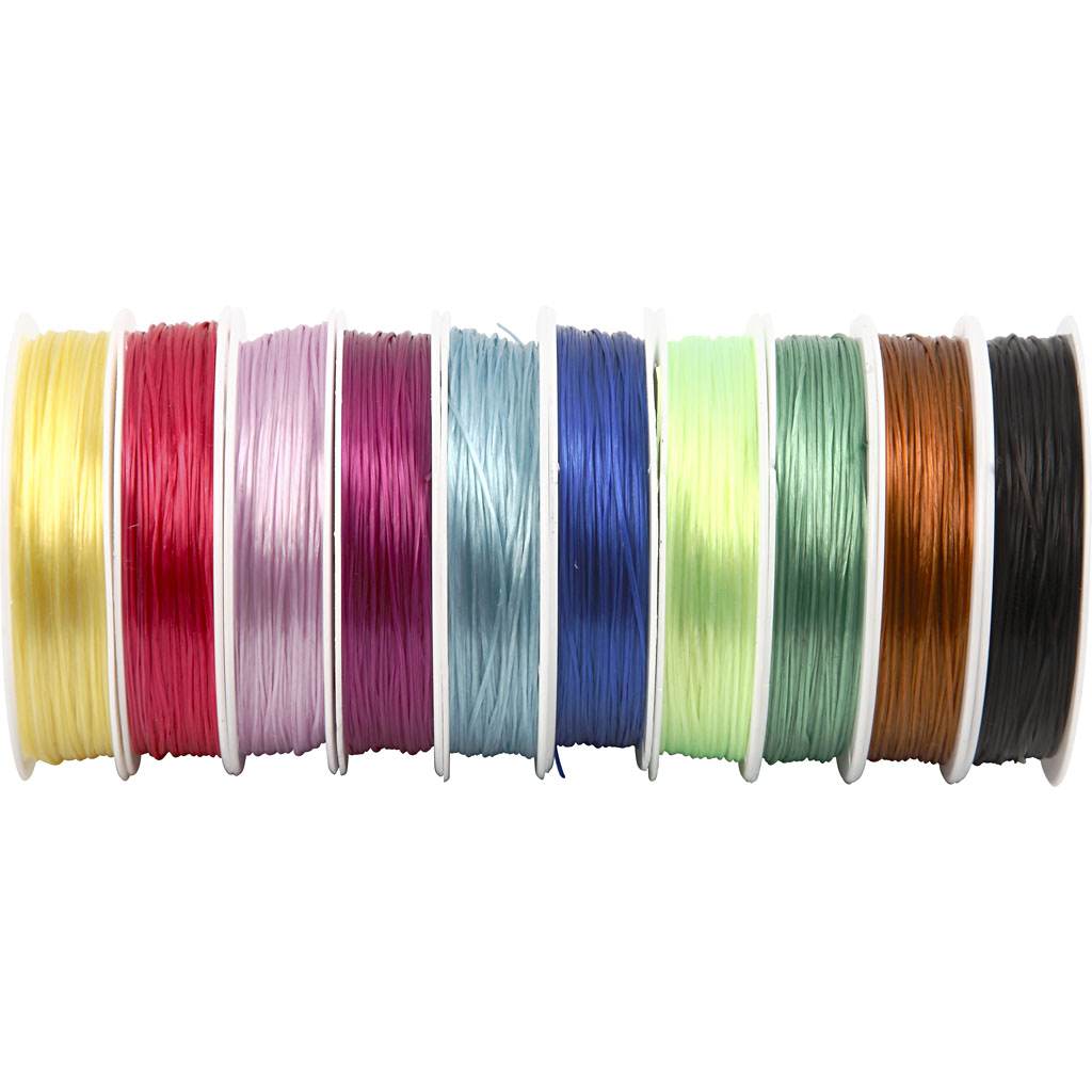 Smykketråd Creativ Company Elastisk 1 mm 10-Pk