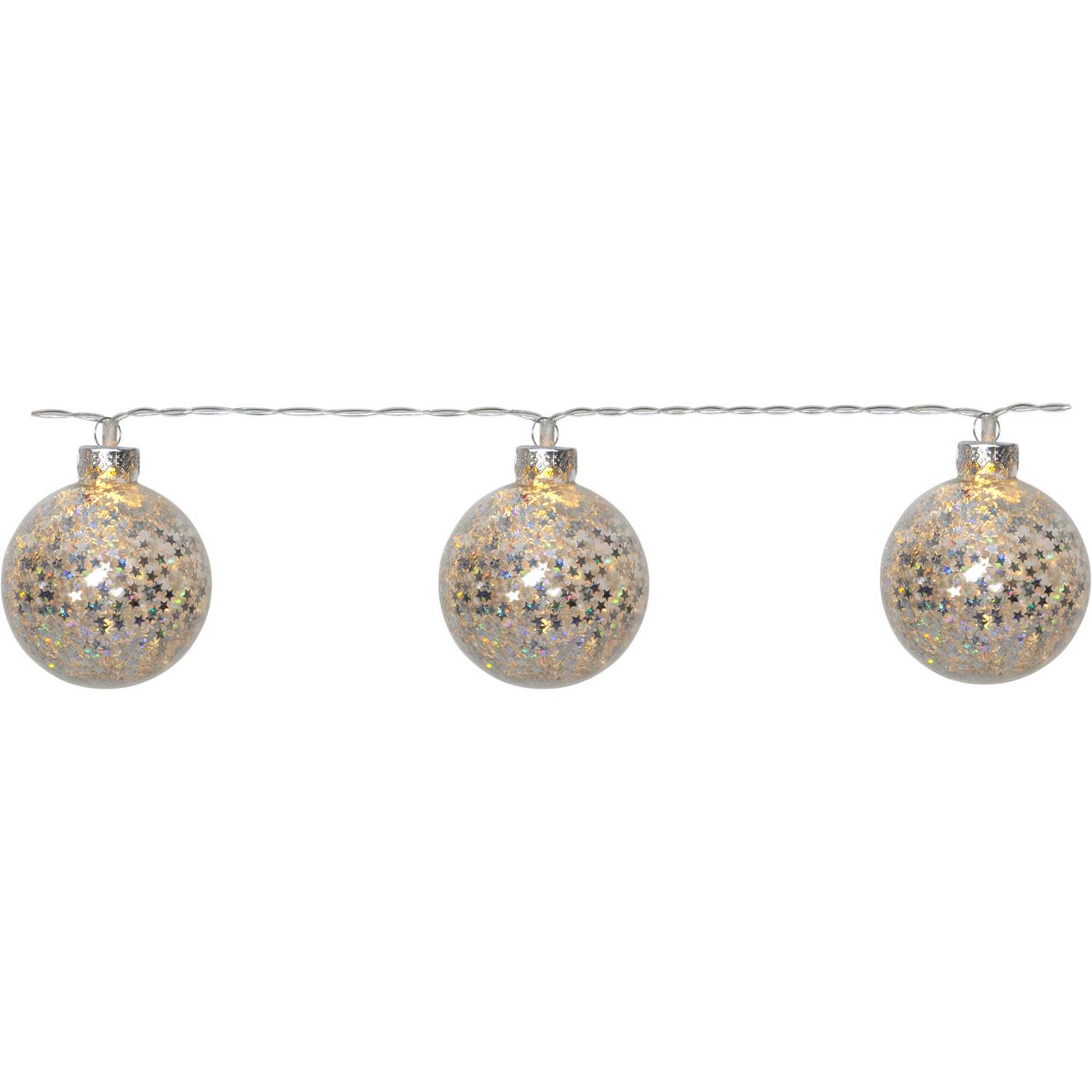 Lyslenke Star Trading Glitter 10stk Glasskuler