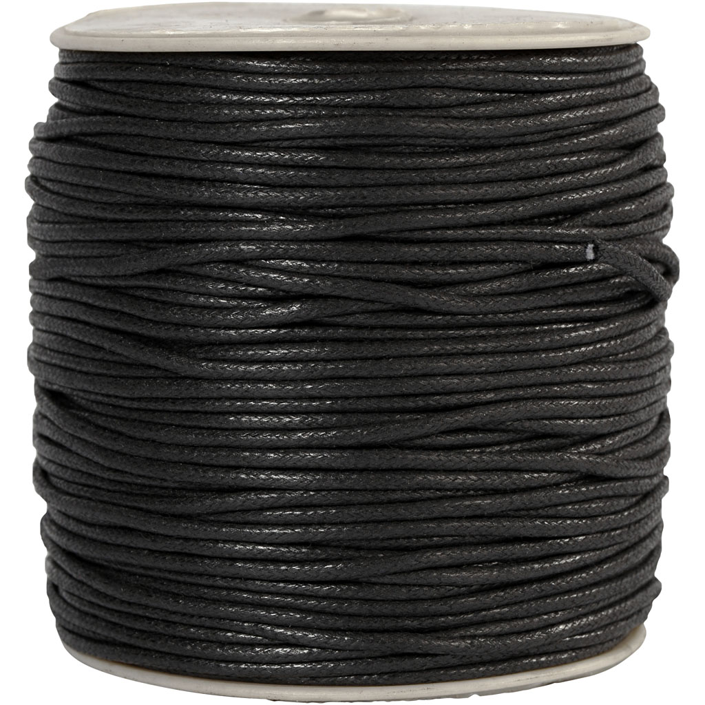 Bomullssnor Creativ Company Tykkelse 2 mm Svart 100 m/1 Pk