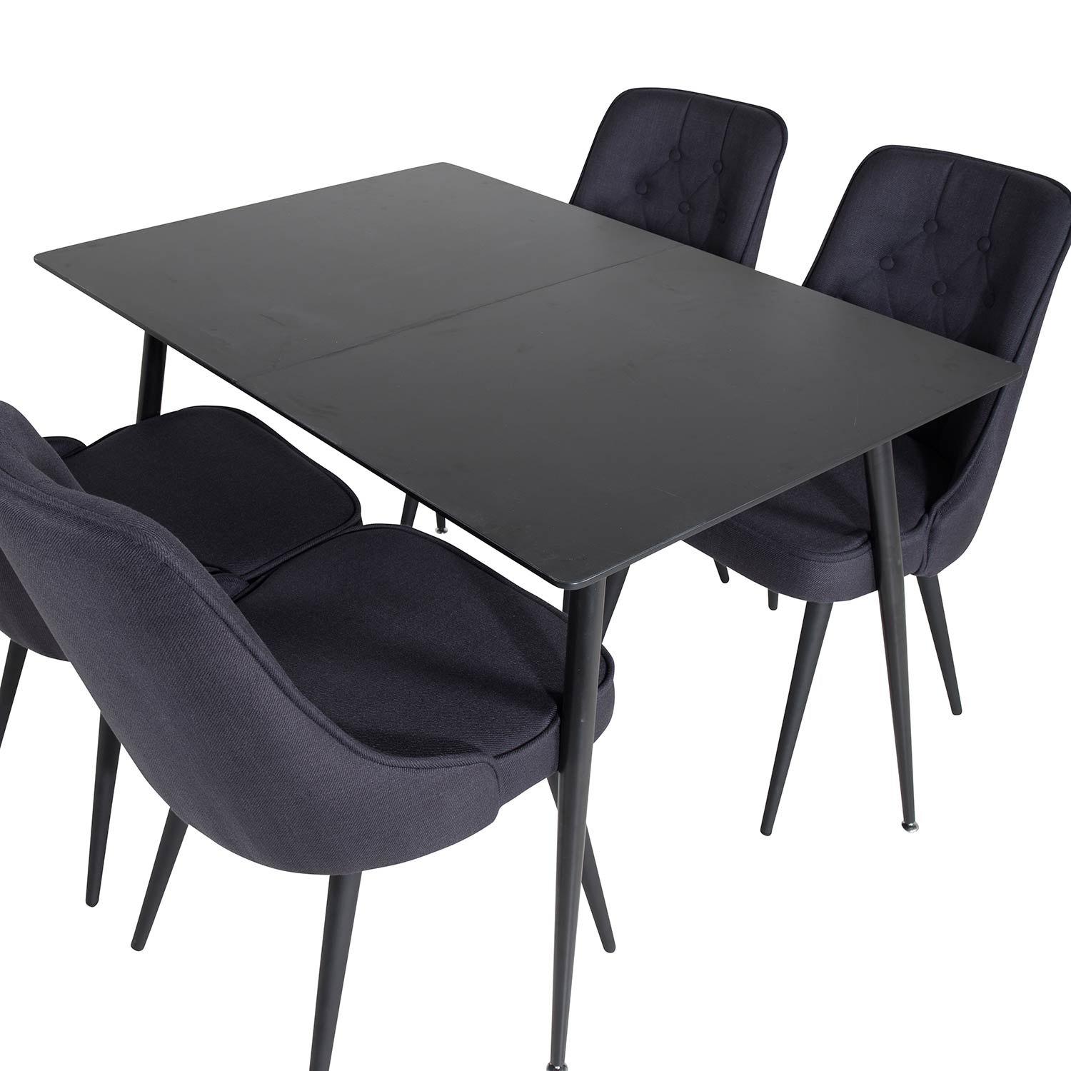 Spisegruppe Venture Home Silvia med Innleggsplate og 4 Vera Stoler