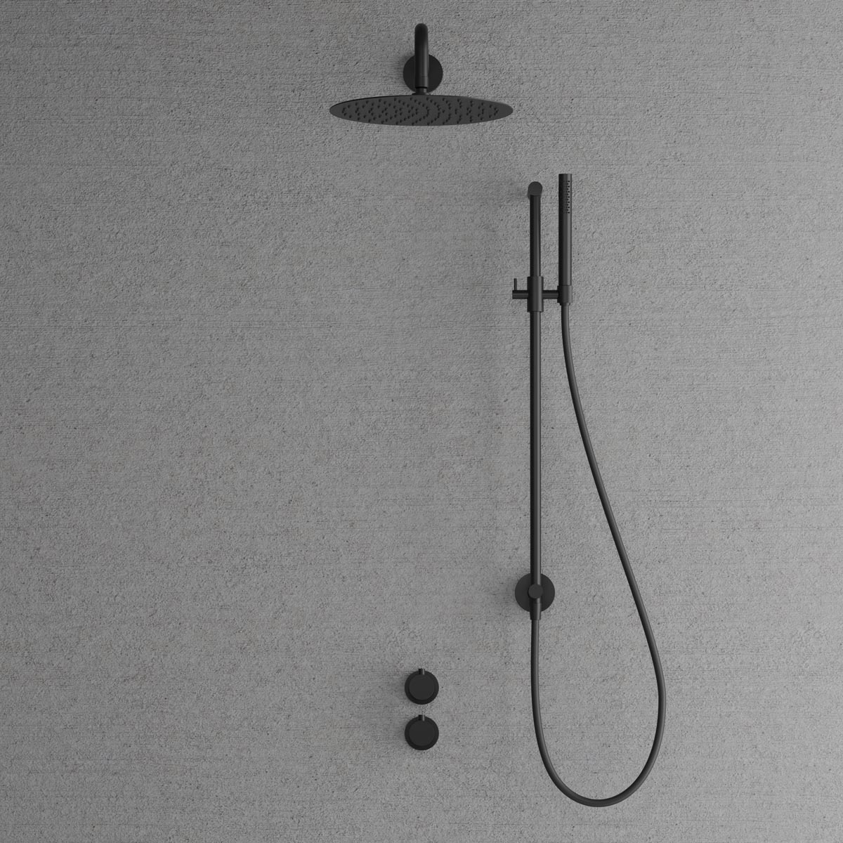 Takduschset Scandtap Steel Harmonized 5X för Inbyggnad | badrum - duscharmatur - takdusch | KakelKungen