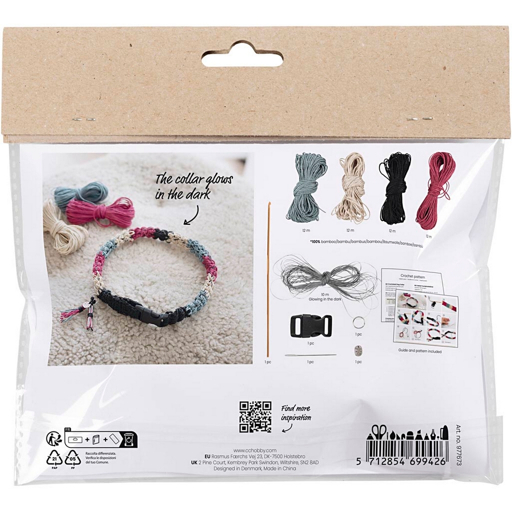 Hobbysett Creativ Company Mini DIY Kit Hekling Hundehalsbånd