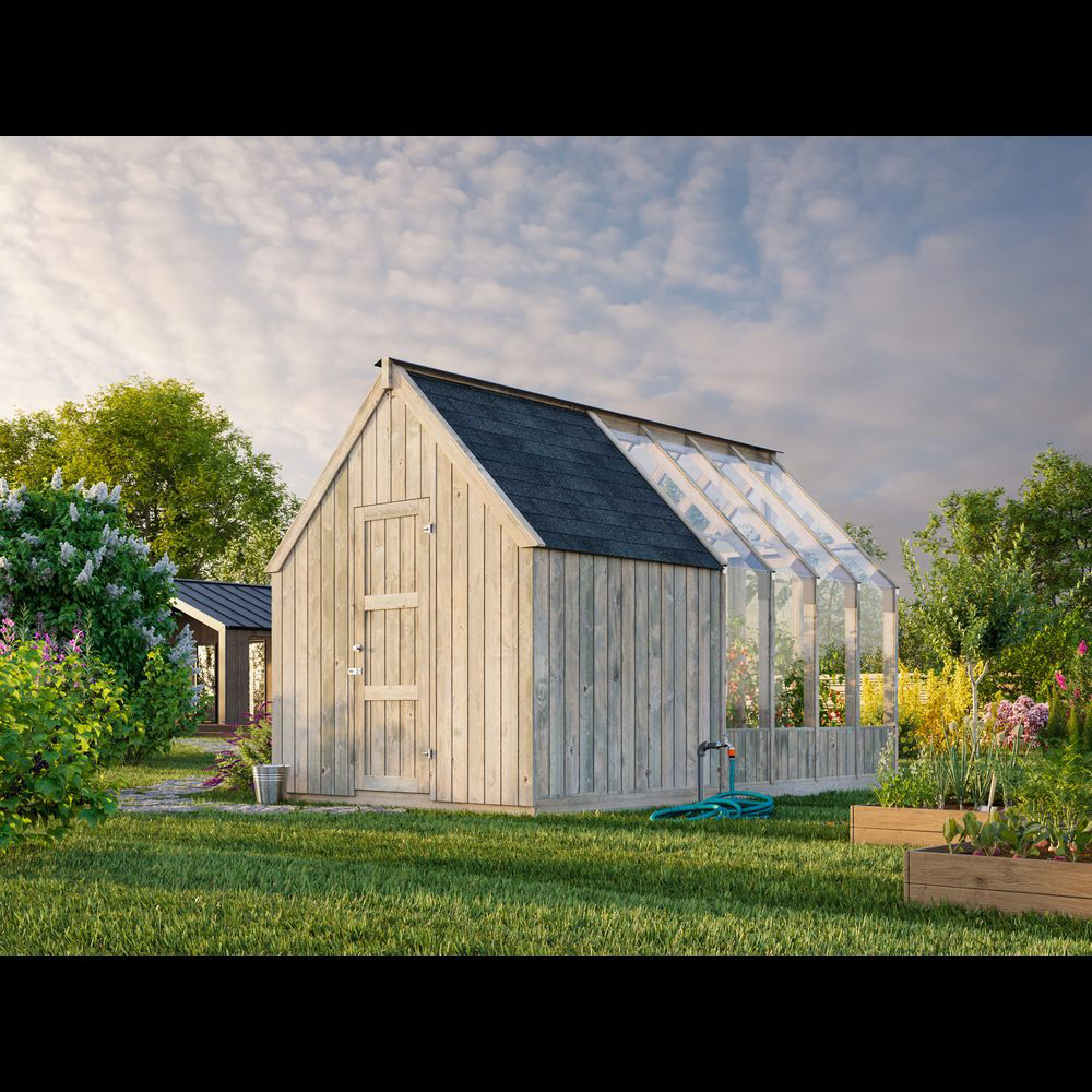 Drivhus Palmako Emilia 10,2 m² (inv. 5,4+4,0 m²)