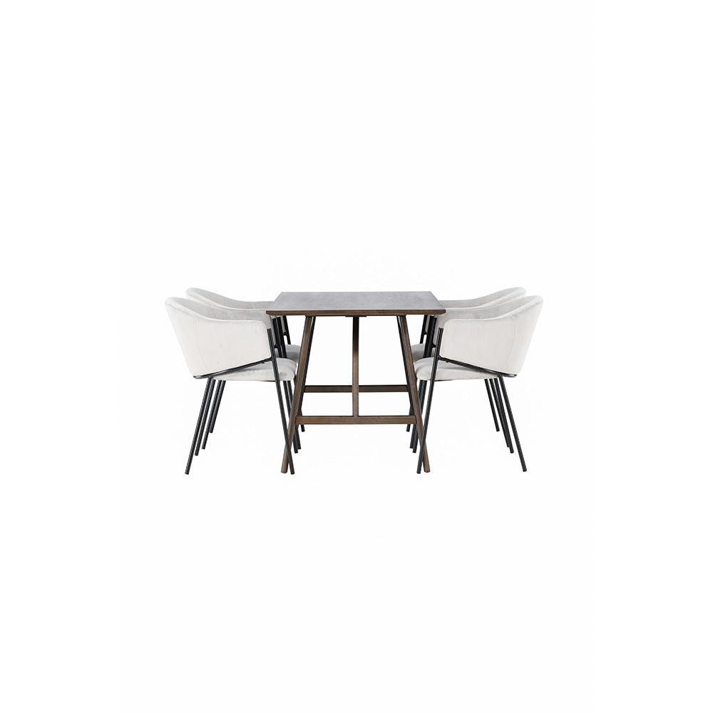 Spisegruppe Venture Home Kaseidon med 4 stk Evelina Stoler