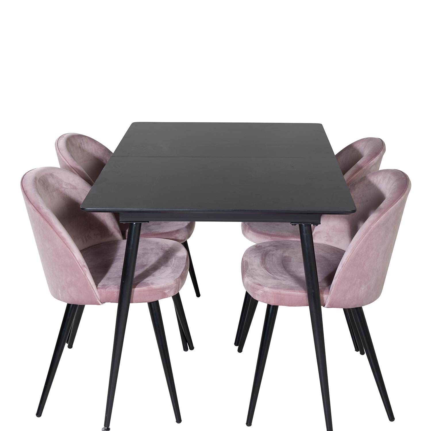 Spisegruppe Venture Home Silvia med Innleggsplate og 4 Valentina Stoler