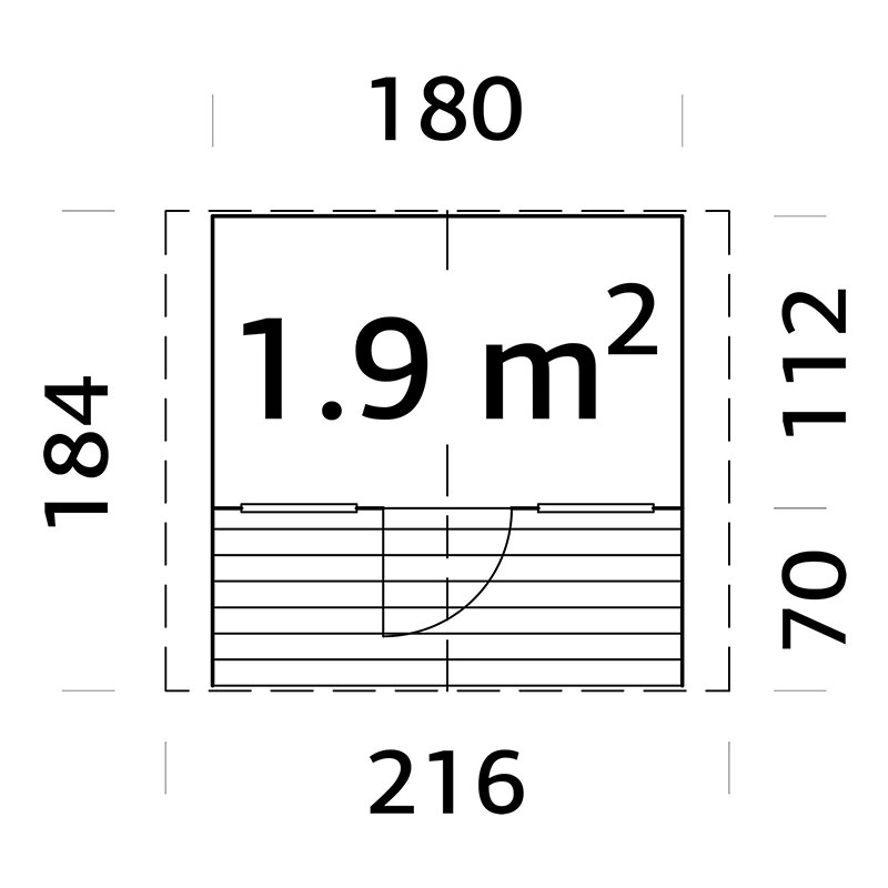 Lekestue Palmako Felix 1,9 m2