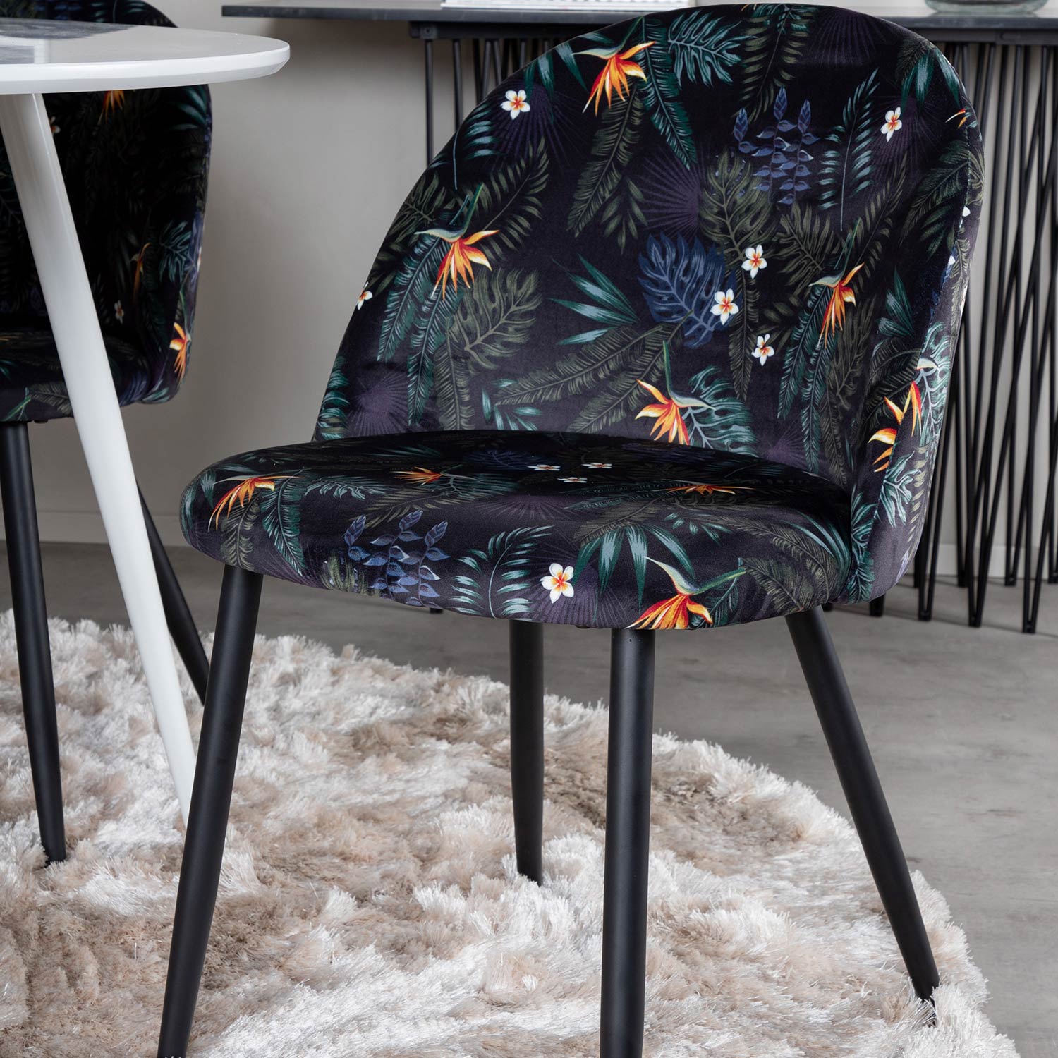 Spisegruppe Venture Home Plake med 4 Valentina Stoler Polyester Rundt