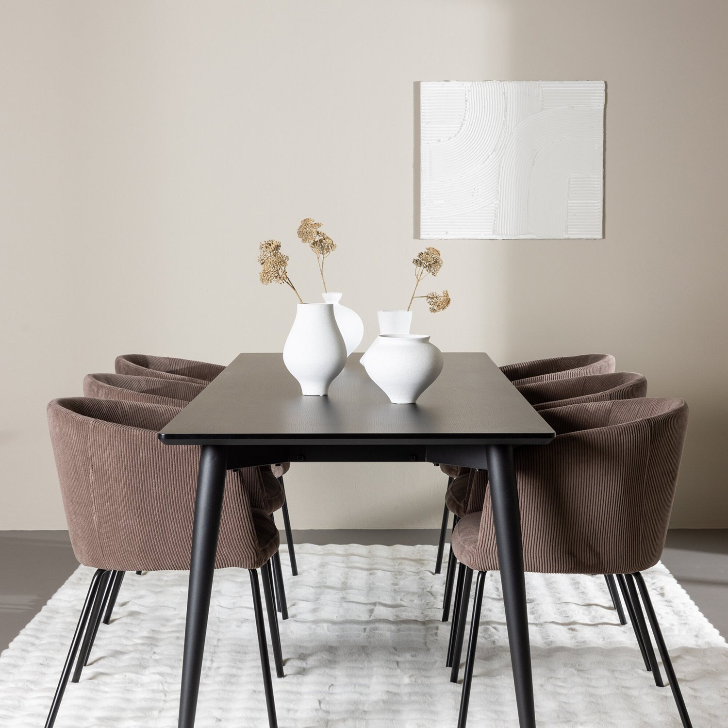 Spisegruppe Venture Home Ellis 230 med 6 stk Berit Stoler