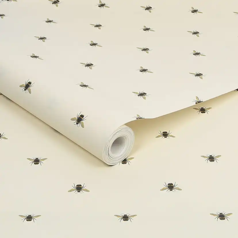 Fototapet Joules Botanical Bee Crème 10mx52 cm