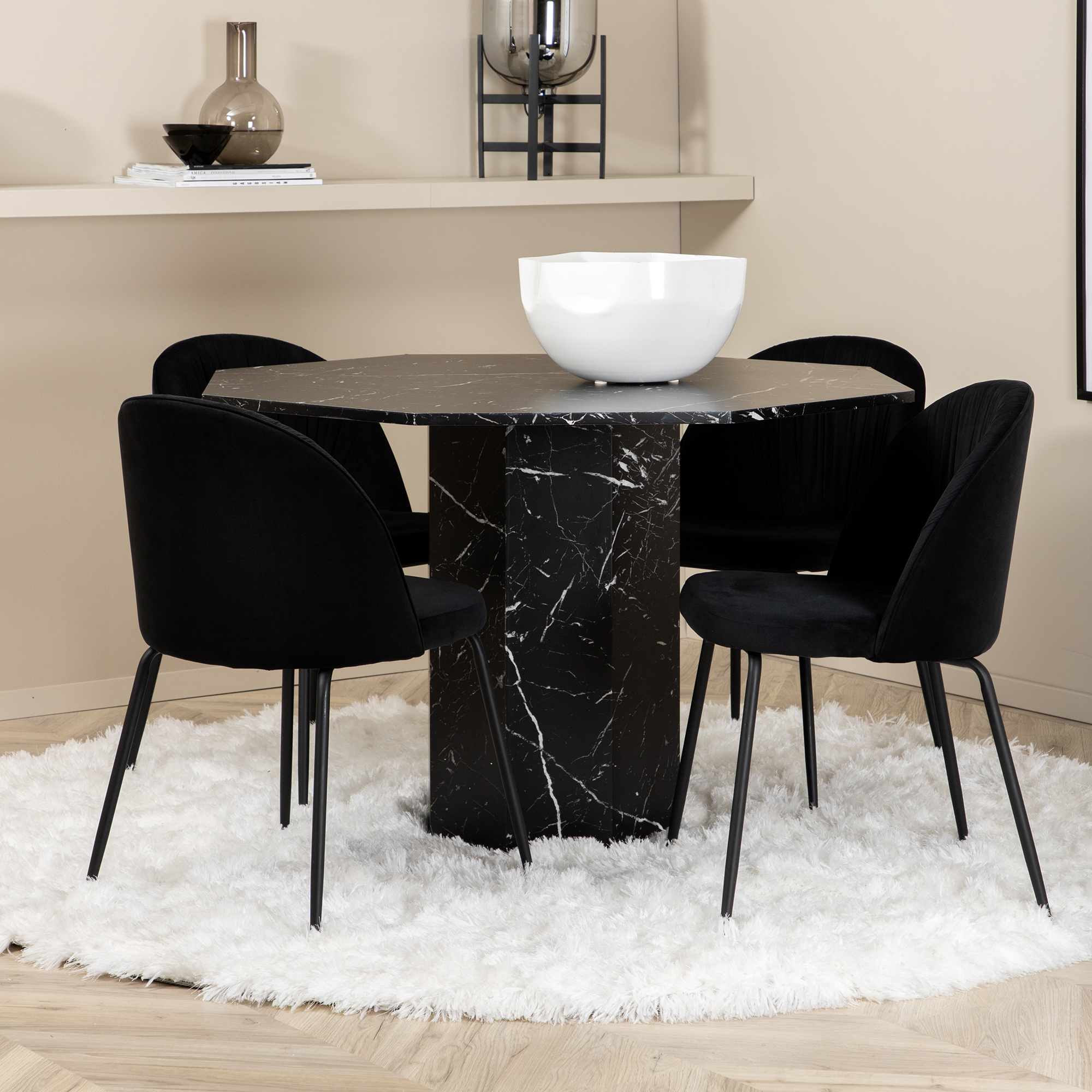 Spisegruppe Venture Home Monte Carlo med 4 Wrigley Stoler