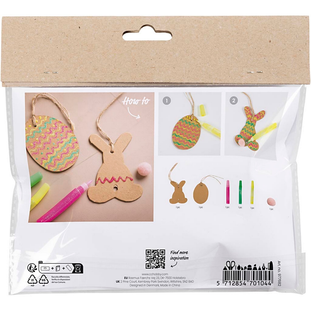 Hobbysett Creativ Company Mini DIY Kit Dekorasjon Egg og Kanin