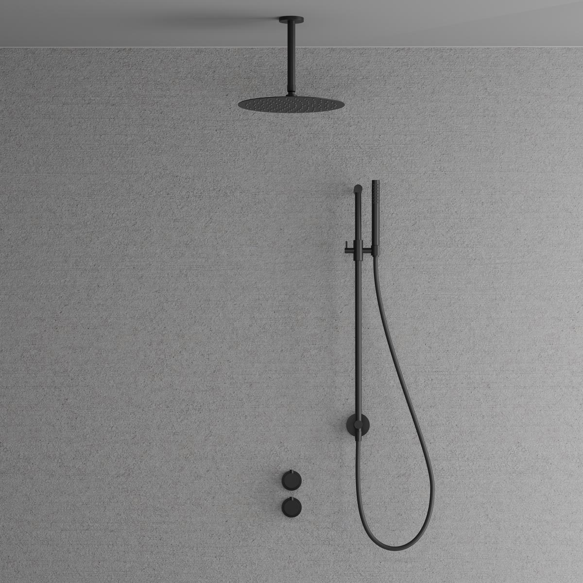 Takduschset Scandtap Steel Harmonized 5Z för Inbyggnad | badrum - duscharmatur - takdusch | KakelKungen